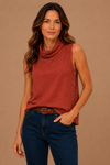 BLUSA JACQUARD GOLA ALTA CEREJA -1-